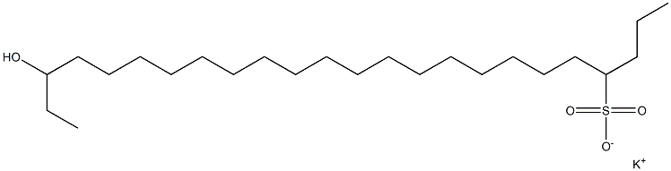 22-Hydroxytetracosane-4-sulfonic acid potassium salt Struktur