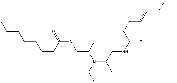 N,N'-[Ethyliminobis(2-methyl-2,1-ethanediyl)]bis(4-octenamide) Struktur