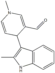 1,4-Dihydro-1-methyl-4-(2-methyl-1H-indol-3-yl)pyridine-3-carbaldehyde Struktur