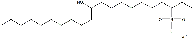 12-Hydroxydocosane-4-sulfonic acid sodium salt Struktur