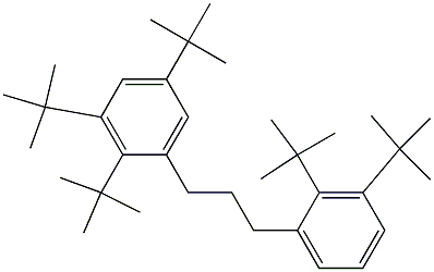 1-(2,3,5-Tri-tert-butylphenyl)-3-(2,3-di-tert-butylphenyl)propane Struktur