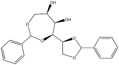 1-O,2-O:3-O,6-O-Dibenzylidene-D-glucitol Struktur