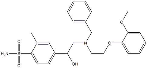 4-[2-[Benzyl[2-(2-methoxyphenoxy)ethyl]amino]-1-hydroxyethyl]-2-methylbenzenesulfonamide Struktur