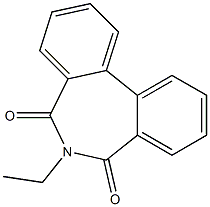 6-Ethyl-5H-dibenz[c,e]azepine-5,7(6H)-dione Struktur