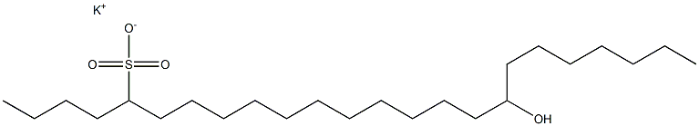 17-Hydroxytetracosane-5-sulfonic acid potassium salt Struktur