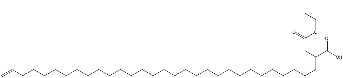 2-(29-Triacontenyl)succinic acid 1-hydrogen 4-propyl ester Struktur