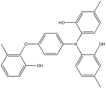 N,N-Bis(2-hydroxy-4-methylphenyl)-4-(2-hydroxy-6-methylphenoxy)benzenamine Struktur