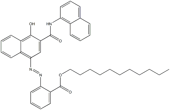 1-Hydroxy-4-[2-(undecyloxycarbonyl)phenylazo]-N-(1-naphtyl)-2-naphthamide Struktur