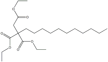 3,3-Bis(ethoxycarbonyl)tetradecanoic acid ethyl ester Struktur