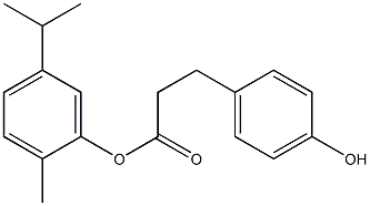 3-(4-Hydroxyphenyl)propanoic acid 2-methyl-5-isopropylphenyl ester Struktur