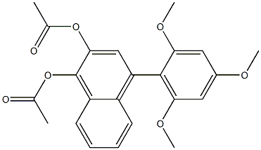 4-(2,4,6-Trimethoxyphenyl)naphthalene-1,2-diol diacetate Struktur