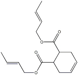 4-Cyclohexene-1,2-dicarboxylic acid bis(2-butenyl) ester Struktur