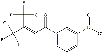 4-Chloro-4,4-difluoro-3-(chlorodifluoromethyl)-1-(m-nitrophenyl)-2-buten-1-one Struktur