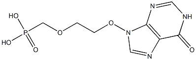 9-[2-(Phosphonomethoxy)ethoxy]-9H-purin-6(1H)-one Struktur