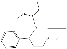 Phosphorous acid dimethyl 1-phenyl-3-(tert-butyldimethylsilyloxy)propyl ester Struktur