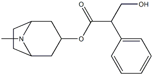 2-Phenyl-3-hydroxypropionic acid tropane-3-yl ester Struktur