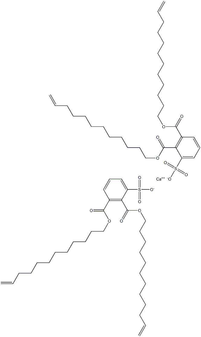 Bis[2,3-di(11-dodecenyloxycarbonyl)benzenesulfonic acid]calcium salt Struktur