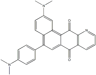 5-[4-(Dimethylamino)phenyl]-2-(dimethylamino)naphtho[2,1-g]quinoline-7,12-dione Struktur