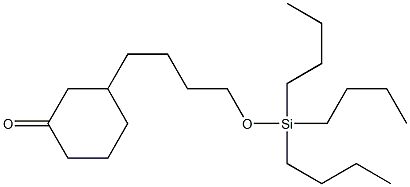 3-[4-[(Tributylsilyl)oxy]butyl]-1-cyclohexanone Struktur