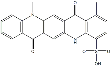 5,7,12,14-Tetrahydro-1,12-dimethyl-7,14-dioxoquino[2,3-b]acridine-4-sulfonic acid Struktur