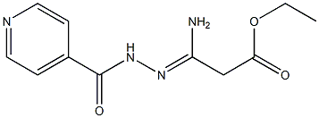 3-Amino-3-[2-(4-pyridinylcarbonyl)hydrazono]propanoic acid ethyl ester Struktur