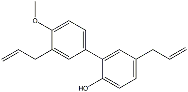 2-[3-(2-Propenyl)-4-methoxyphenyl]-4-(2-propenyl)phenol Struktur