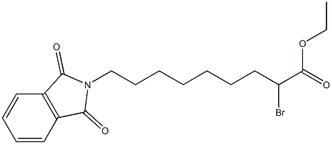 2-Bromo-9-[(1,3-dihydro-1,3-dioxo-2H-isoindol)-2-yl]nonanoic acid ethyl ester Struktur