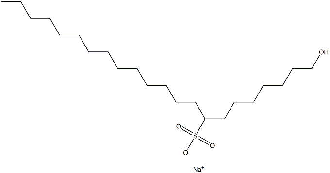 1-Hydroxydocosane-8-sulfonic acid sodium salt Struktur