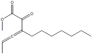 2-Oxo-3-heptyl-3,4-hexadienoic acid methyl ester Struktur