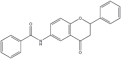 6-Benzoylaminoflavanone Struktur