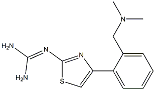 2-[[Amino(amino)methylene]amino]-4-(2-(dimethylaminomethyl)phenyl)thiazole Struktur