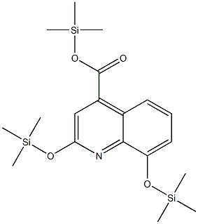 2,8-Di(trimethylsilyloxy)-4-quinolinecarboxylic acid trimethylsilyl ester Struktur