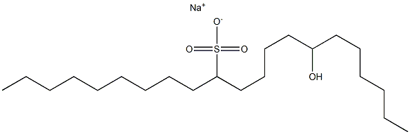 15-Hydroxyhenicosane-10-sulfonic acid sodium salt Struktur