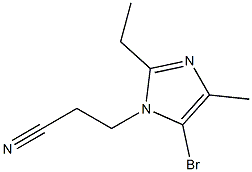 5-Bromo-1-(2-cyanoethyl)-2-ethyl-4-methyl-1H-imidazole Struktur