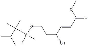 (2E,4R)-4-Hydroxy-6-[dimethyl(1,1,2-trimethylpropyl)silyloxy]-2-hexenoic acid methyl ester Struktur