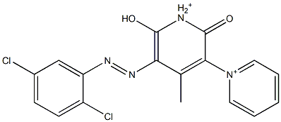 5'-[(2,5-Dichlorophenyl)azo]-1',2'-dihydro-6'-hydroxy-4'-methyl-2'-oxo-1,3'-bipyridinium Struktur