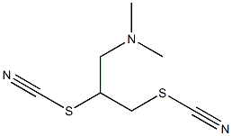 1-Dimethylamino-2,3-di(thiocyanato)propane Struktur