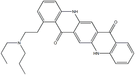 1-[2-(Dipropylamino)ethyl]-5,12-dihydroquino[2,3-b]acridine-7,14-dione Struktur