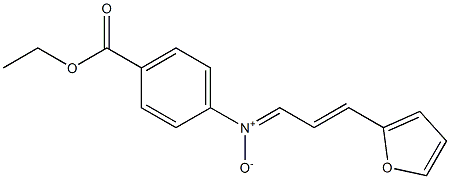 N-(4-Ethoxycarbonylphenyl)-3-(2-furyl)-2-propen-1-imine N-oxide Struktur