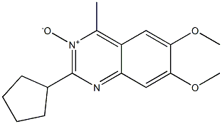 2-Cyclopentyl-4-methyl-6,7-dimethoxyquinazoline 3-oxide Struktur