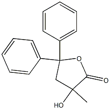 3-Hydroxy-3-methyl-5,5-diphenyl-4,5-dihydrofuran-2(3H)-one Struktur