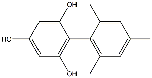 2-(2,4,6-Trimethylphenyl)benzene-1,3,5-triol Struktur