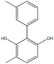 2-(3-Methylphenyl)-6-methylbenzene-1,3-diol Struktur