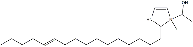 1-Ethyl-2-(11-hexadecenyl)-1-(1-hydroxyethyl)-4-imidazoline-1-ium Struktur