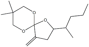 2-Pentyl-4-methylene-8,8-dimethyl-1,6,10-trioxaspiro[4.5]decane Struktur