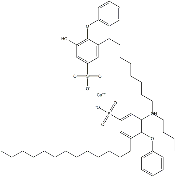 Bis(6-hydroxy-2-tridecyl[oxybisbenzene]-4-sulfonic acid)calcium salt Struktur