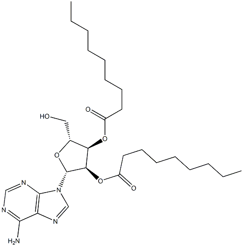 2'-O,3'-O-Bis(nonanoyl)adenosine Struktur