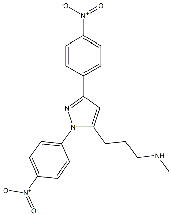 1-(4-Nitrophenyl)-3-(4-nitrophenyl)-5-[3-(methylamino)propyl]-1H-pyrazole Struktur