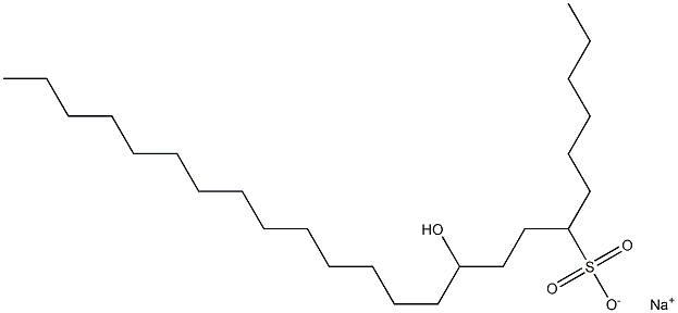 10-Hydroxytetracosane-7-sulfonic acid sodium salt Struktur