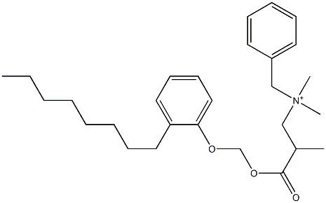 N,N-Dimethyl-N-benzyl-N-[2-[[(2-octylphenyloxy)methyl]oxycarbonyl]propyl]aminium Struktur